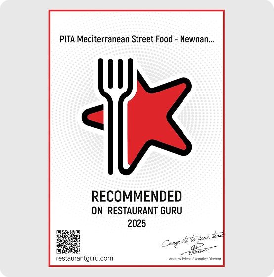 Pita Mediterranean Food award 2025
